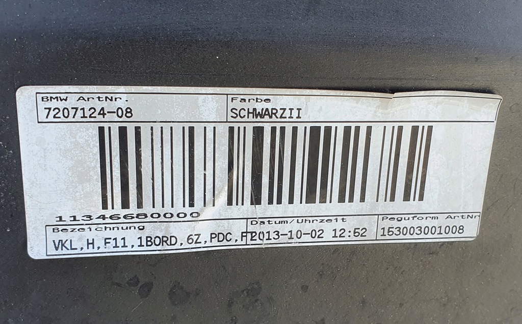 фото №12, Бампер задня bmw 5 f11 kombi 2010- pdc оригінал