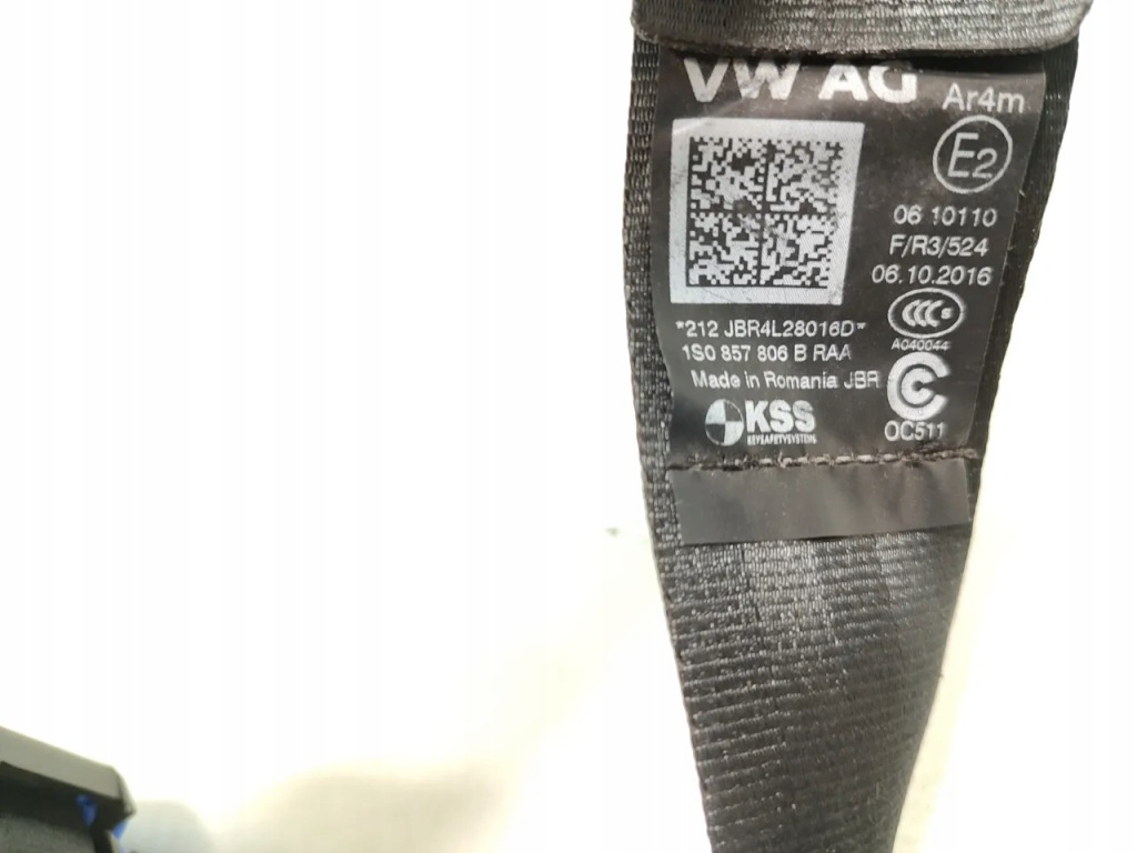 Skoda citigo ремень безопасности сиденье заднего prawidłowy 2017 хэтчбек Оригинал