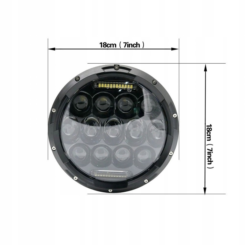 фото №8, Dodge dakota лампа передня 7" full led 1szt