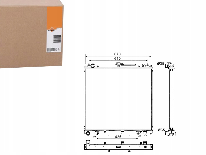 Радиатор воды nissan navara 2.5dci 06- nrf 53179 радиатор, система Доставка