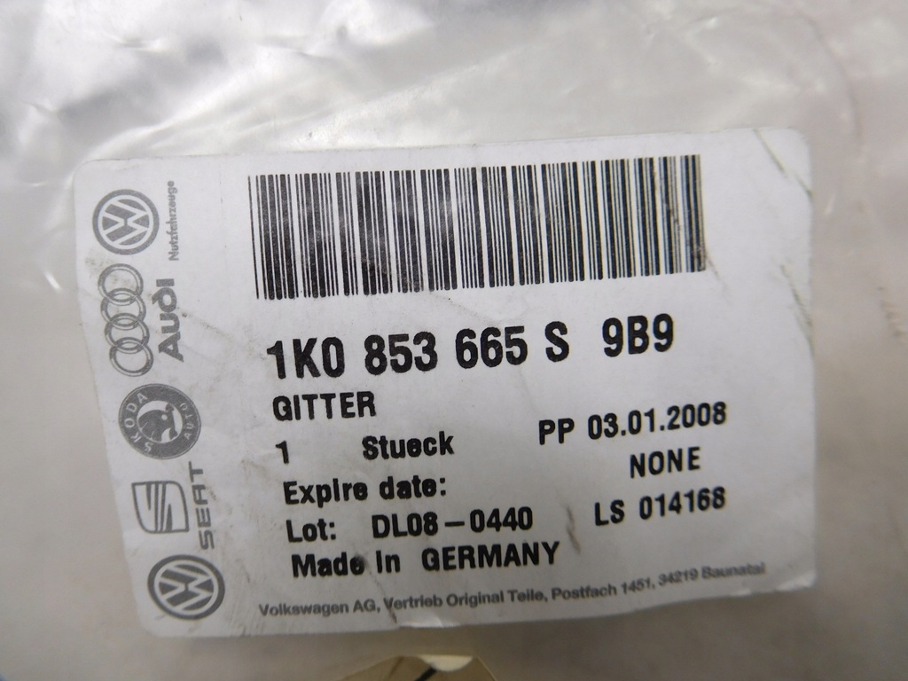 фото №6, Заглушка решётка бампера левая vw golf v 1k0853665s