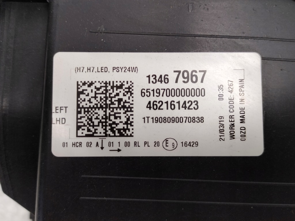 Фара перед левая левая opel crossland x 13467967 Оригинал