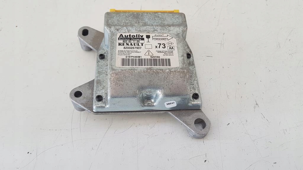 фото №3, Модуль датчик air bag renault vel satis 8200267907