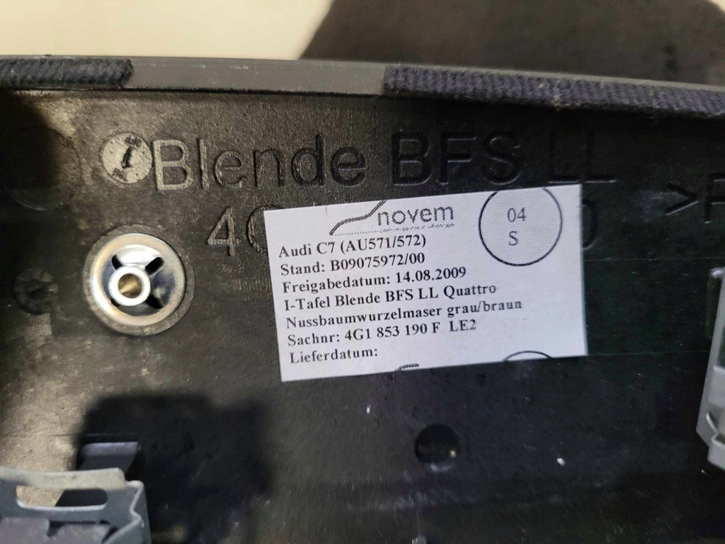 фото №5, Молдинг dekor панели консоли audi a6 c7 4g1853190f