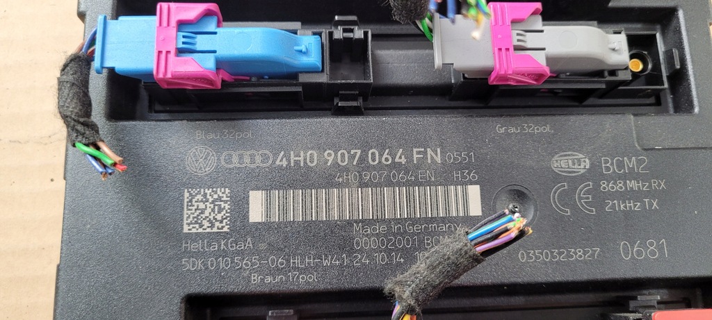 фото №6, A6 c7 4g модуль блок управления комфорта 4h0907064fn a7 4g