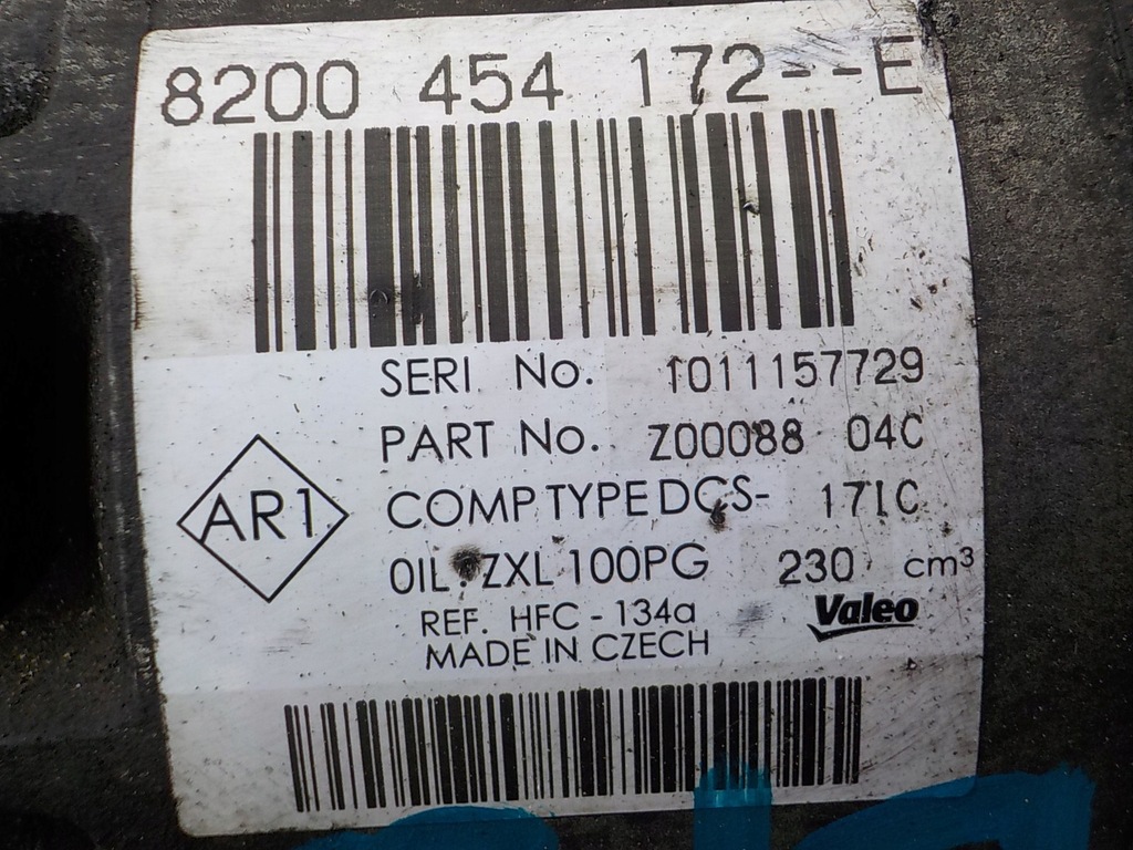 фото №9, Vivaro trafic ii 2.0 dci m9r786 m9r726 компрессор кондиционера 8200454172e