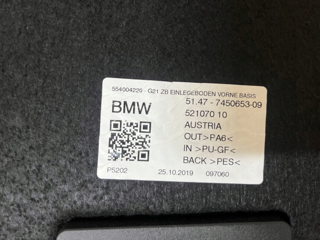 фото №12, Bmw 3 g20 g21 підлога обшивка килимок оббивка багажника оригінал europa