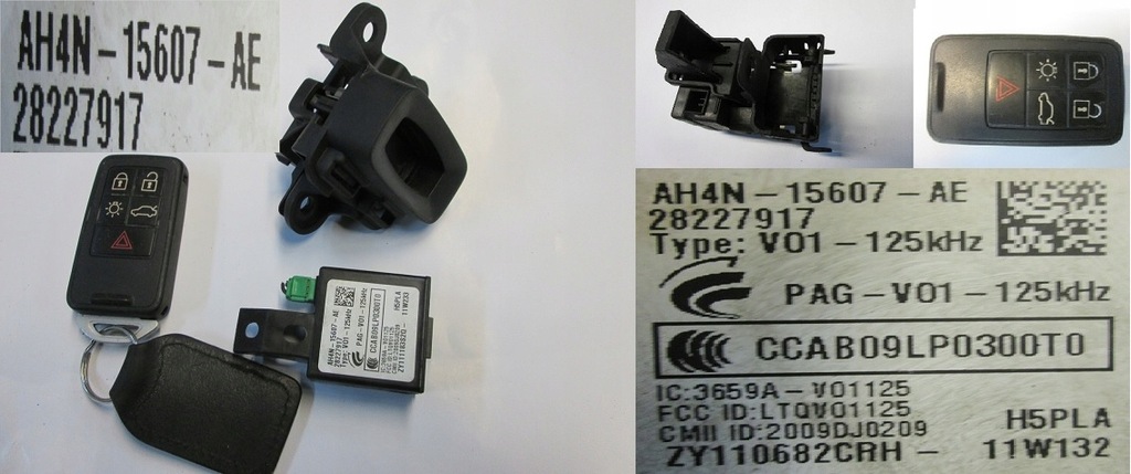 фото №1, Volvo v60 s60 ii ключ замок запалювання 28227917 2011 r