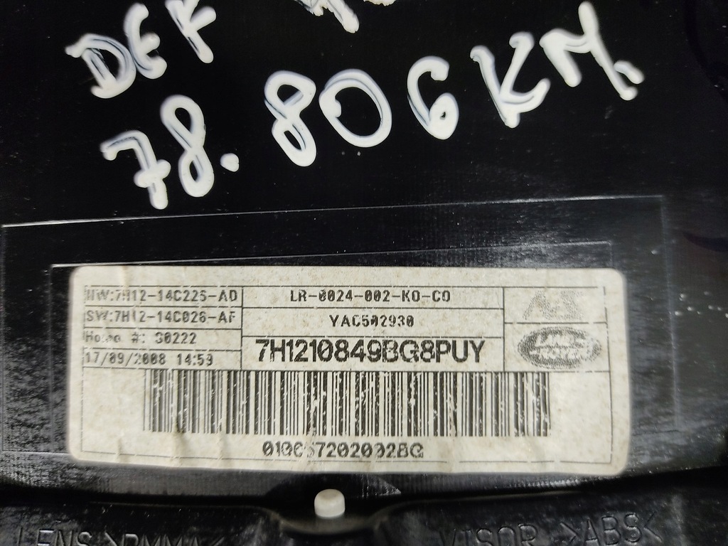 фото №8, Счетчик land rover defender 2.2 2.4 tdci 7h1210849bg 7h12-10849-bg 2007-14