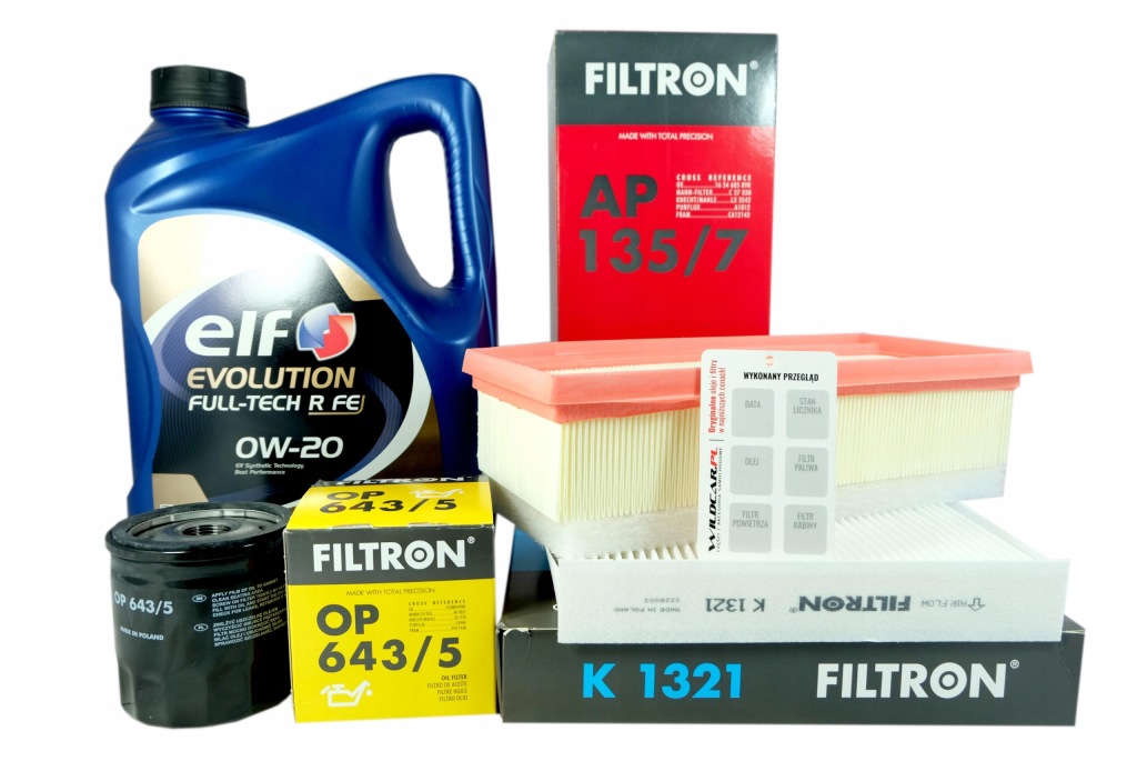 Купить 3 фильтры filtron + масло 0w20 0w20 elf r fe renault captur 1 2015- 1.5 dci