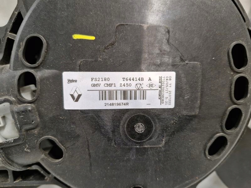 фото №6, Renault scenic 4 iv 1.6 dci вентилятор радиатора вентилятор 214819674r