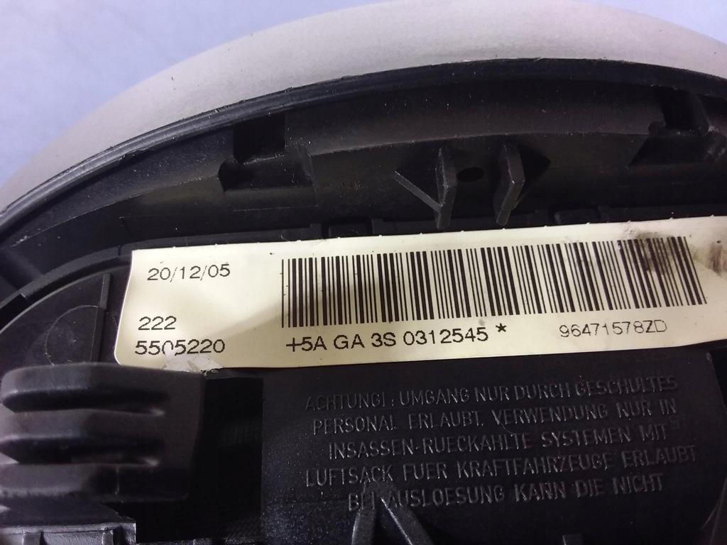 фото №5, Citroen c4 i подушка подушка безопасности водителя панель