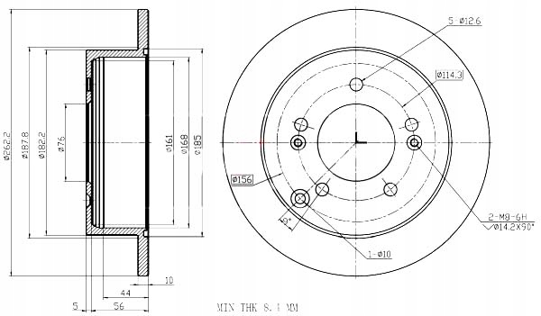 фото №1, Maxgear тормозные диски ham. 2szt kia t. magentis sportage