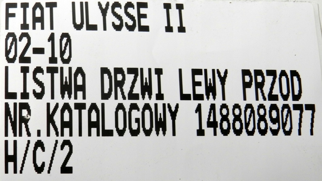 фото №7, Молдинг дверь левый перед fiat ulysse ii 02-10 1488089077