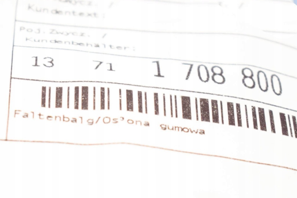 фото №6, Труба впускная фильтра воздуха bmw 3 e30 13711708800 1708800 nowa оригинальная