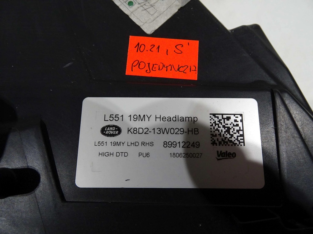 фото №13, Лампа фара led mid rh new evoque l551 2019 20
