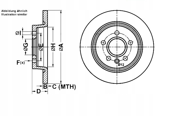 фото №14, Ate тормозные диски тормозные 2 szt. ford c-max dm2 2.0 2007.02