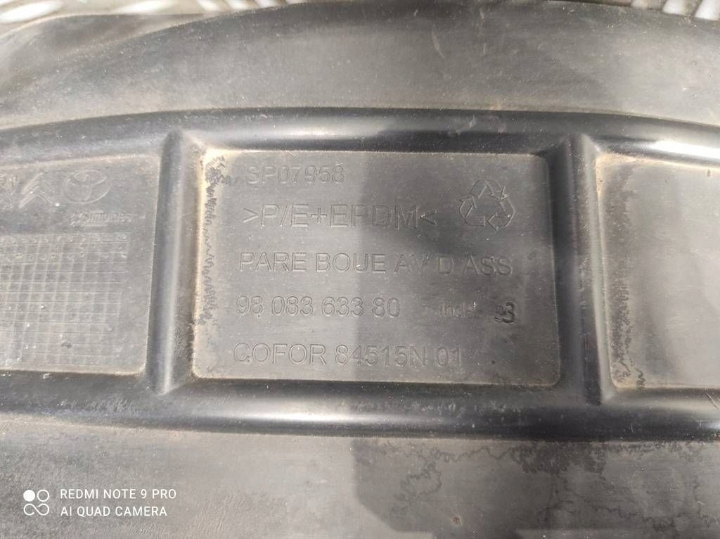 фото №7, Toyota proace ii fiat scudo iii подкрылок передние правое перед 9808363380