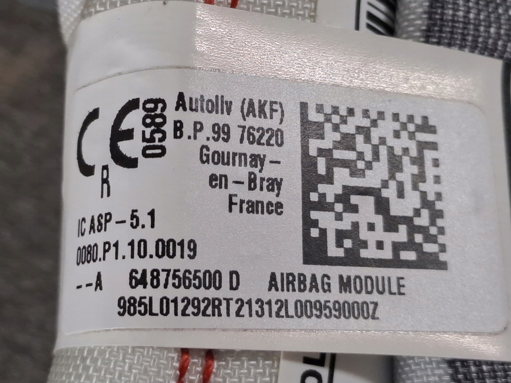 фото №8, Подушка воздушная подушка безопасности шторка безопасности правая dacia logan 3 iii 21r