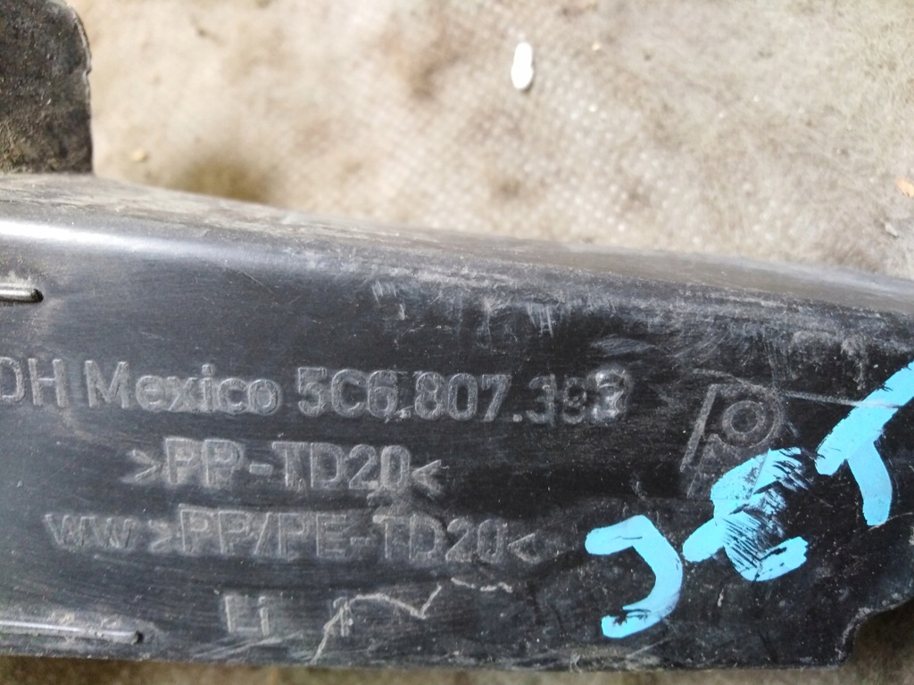 фото №9, Vw jetta 5c направляющая бампера левый задняя 10-14r 5c6807393