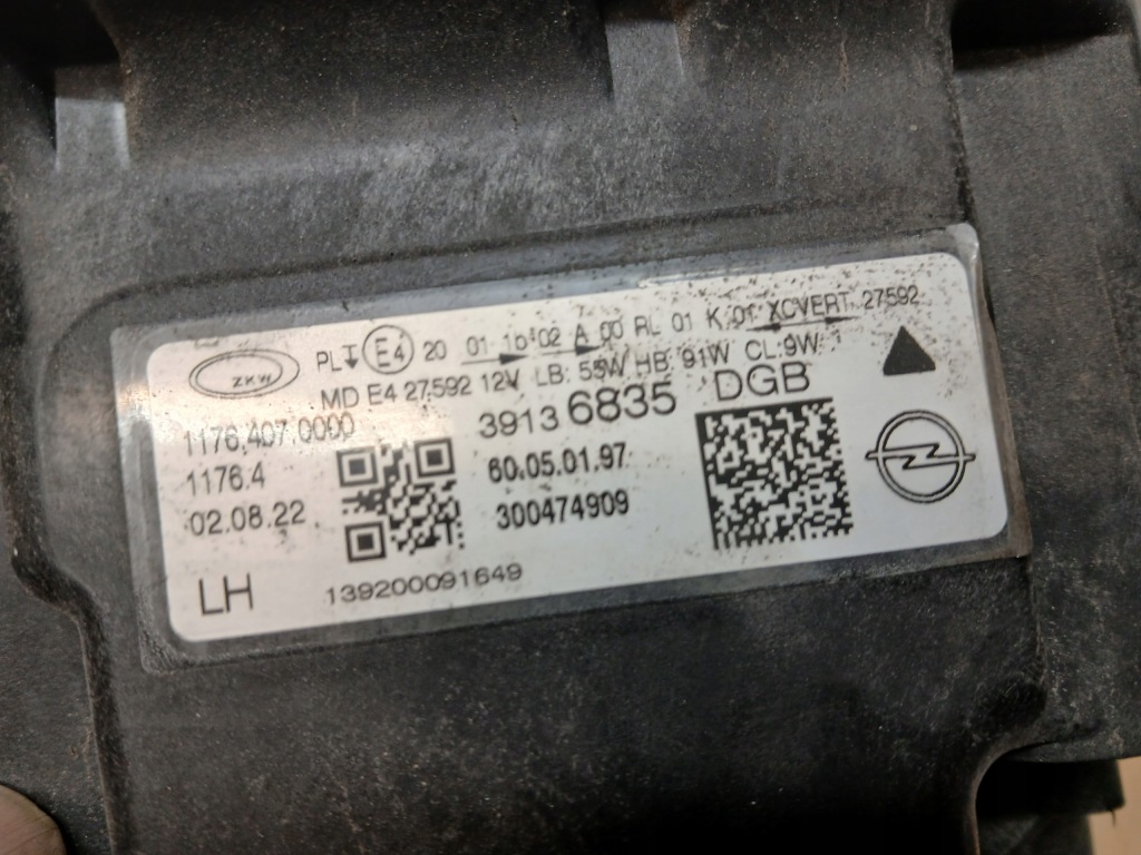 Фара перед левая opel insignia b рестайлинг  full led 39136835 Недорого
