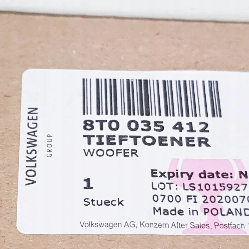 фото №8, Audi a4 b8 задний панель динамика басовый 8t0035412 оригинальный