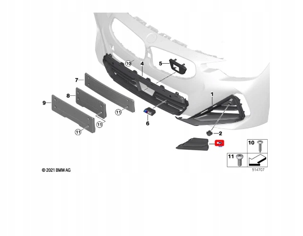 фото №10, Bmw 2 coupe g42 бампер передний правый защита 51118098180