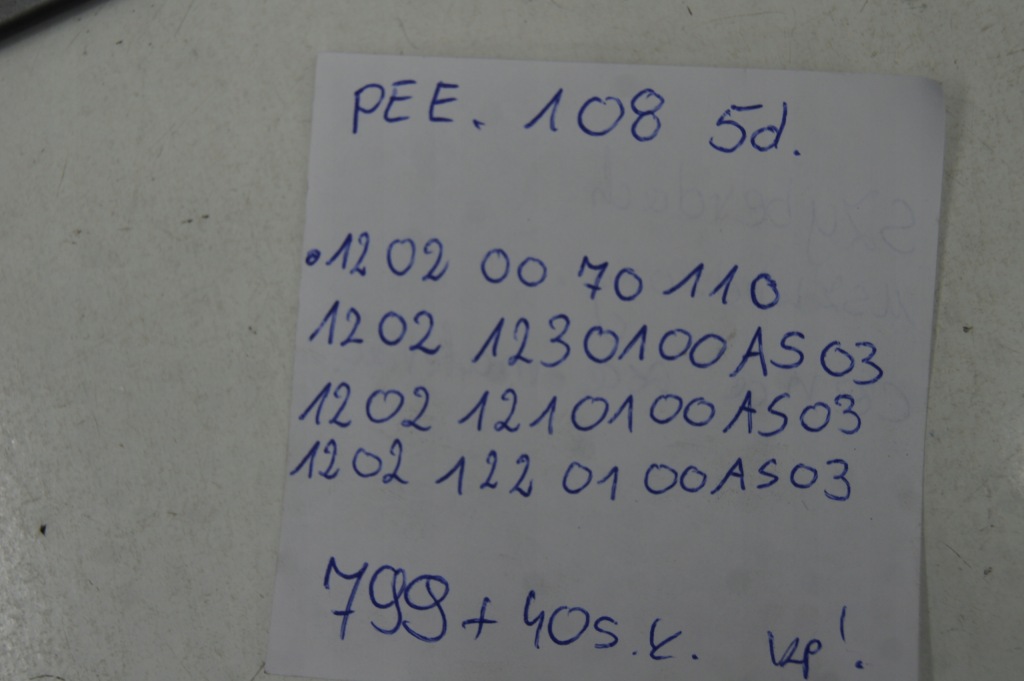 Дах прокладка люк матеріал 5d peugeot 108 Зі Шроту