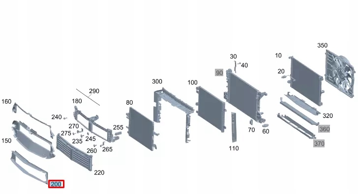 фото №9, Mercedes-benz a w177 радиатор lower air guide a1778856402 oem