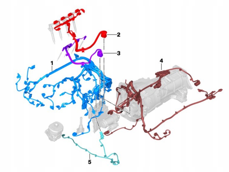фото №9, Bmw 5 g60 520d 520dx 523d b47d20b жгут электропроводка двигателя форсунок