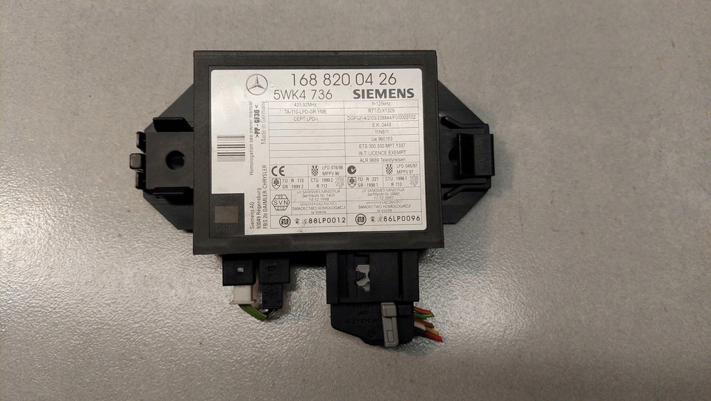 фото №1, Модуль иммобилайзер mercedes w168 1.6