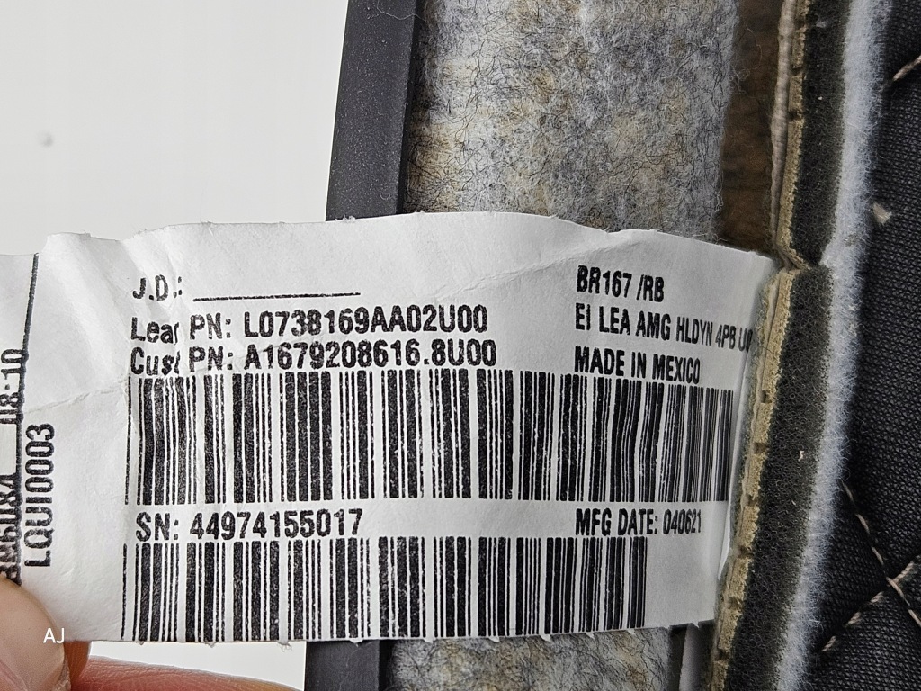 Mercedes gle w167 обшивка спинка сидіння правий задній a1679208616 нове oryg. Доставка