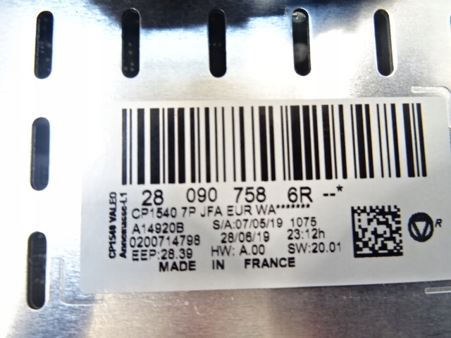 фото №12, Renault scenic iv дисплей радіо панель монітор 280907586r