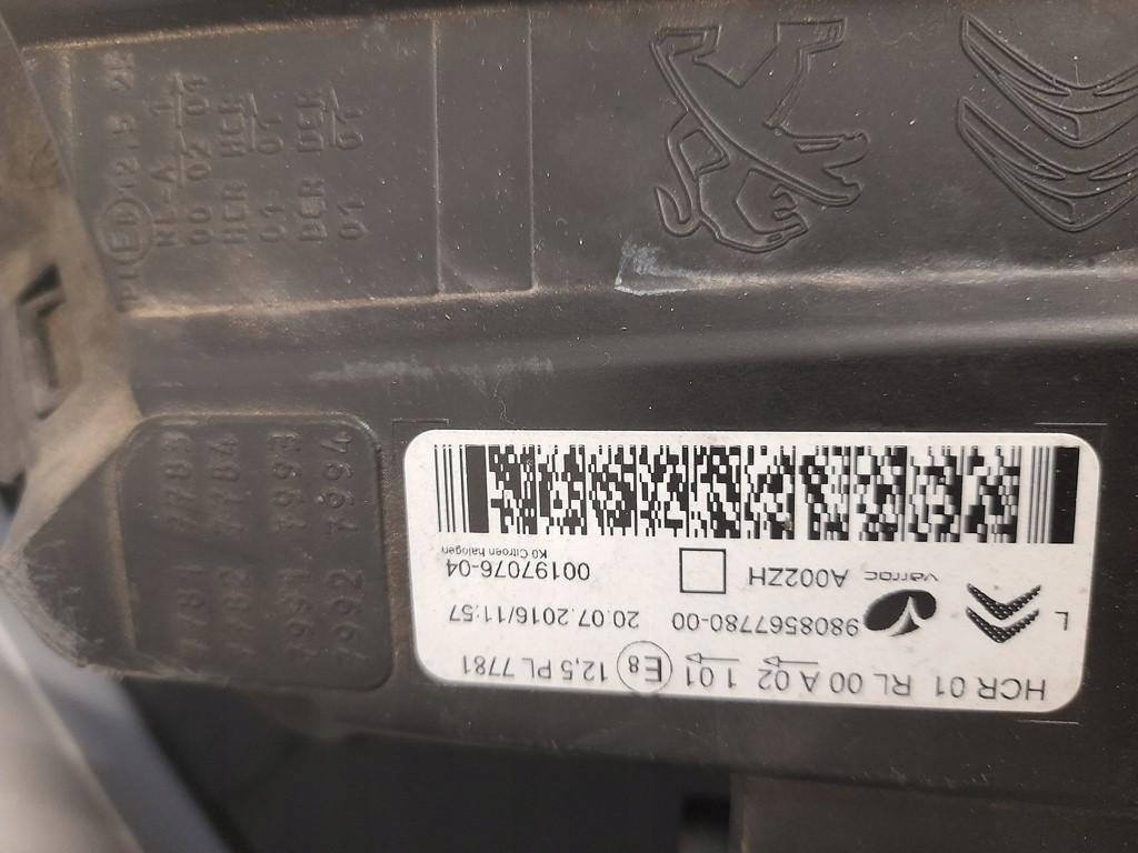 фото №6, Лампа передняя левая citroen jumpy iii vivaro c