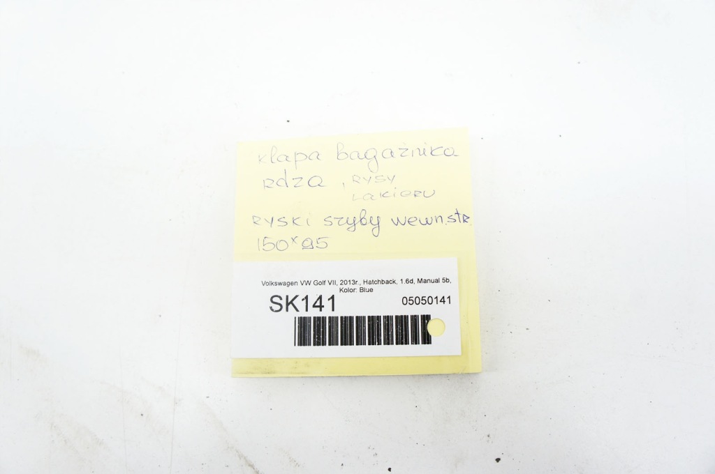 фото №15, Sk141 vw golf vii ^ кришка багажника багажника atlantis blue металік lh5x скло 13r