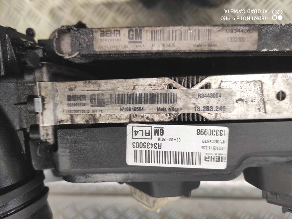 Радіатор радіатор вентилятор opel meriva b 1.7 cdti 13330998 13283249 Ціна