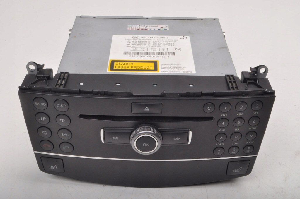 фото №1, Mercedes w204 радио cd a2048700694