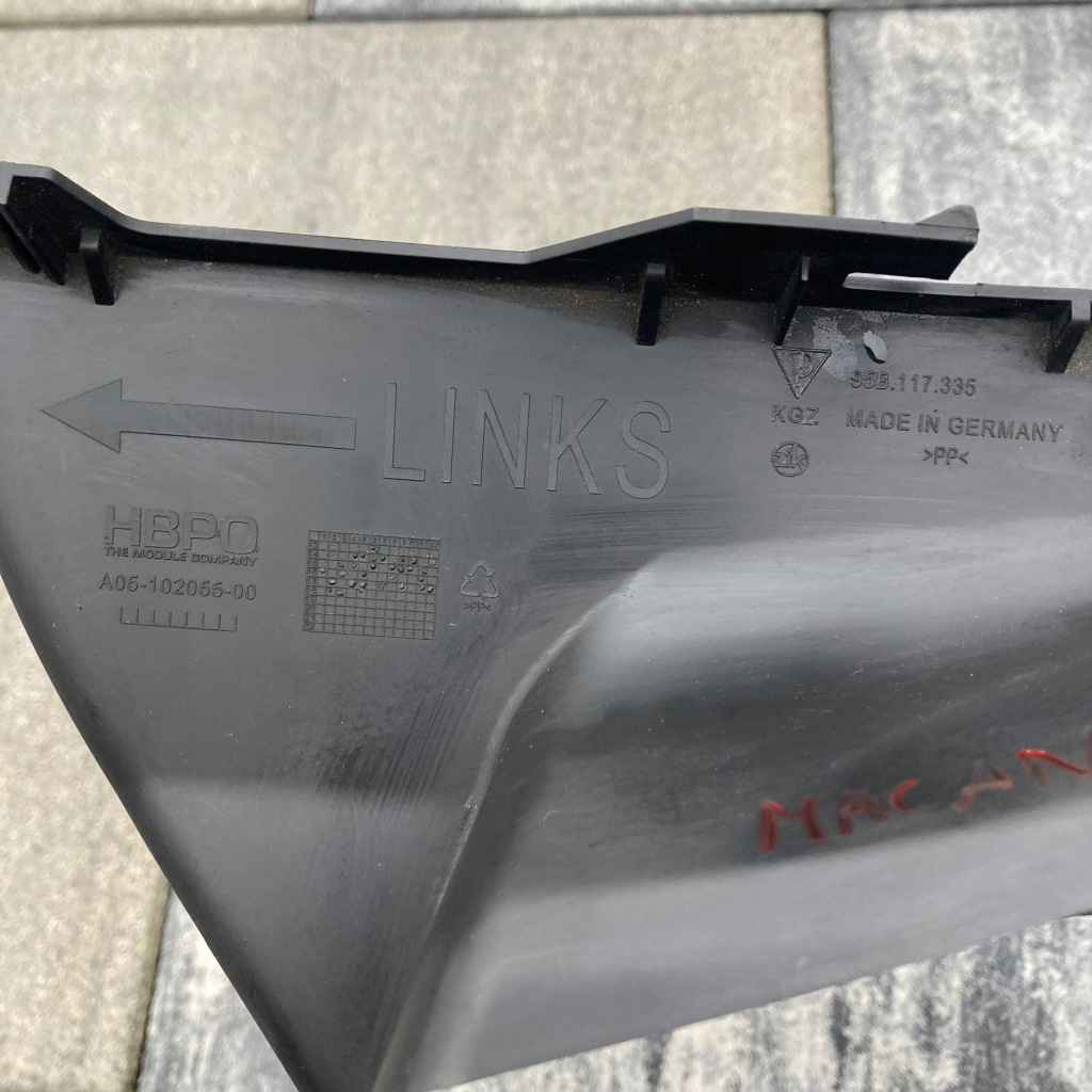 Porsche macan s 14-19 кермо  повітря ліва 95b117335 Недорого