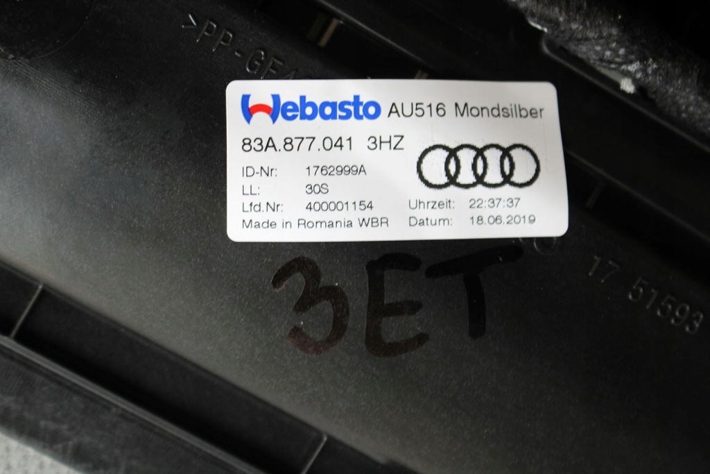 фото №9, Audi e-tron крыша стеклянный solar панорама 83a877041 83a 877 041 люк so