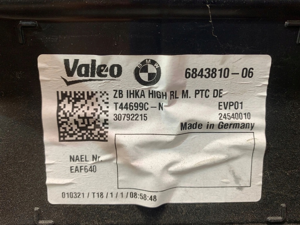 Bmw x3 g01 g02 отопитель воздуходувка rhd uk 6843810 Недорого