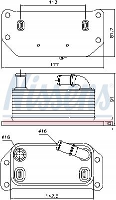 фото №7, Nissens 91188 радіатор оливи, олія двигунний