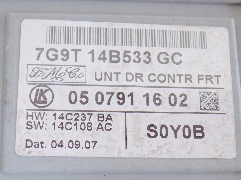 фото №3, Ford galaxy mk2 06-15 модуль двері 7g9t14b533gc