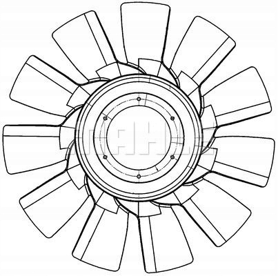 фото №14, Вентилятор вентилятора scania p g r t dc13.05-dc16.22 03.04- mahle