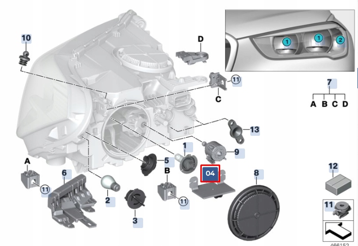 Bmw x1 f48 блок управления правого свет led 63117428790 7428790 Оригинал