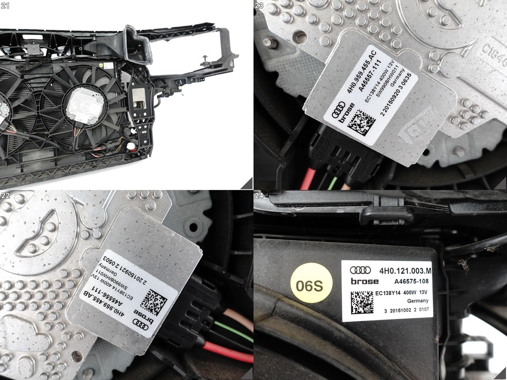 фото №10, Audi a8 s8 4h0 d4 lift 13-17 підсилювач pas радіатор вентилятор 3.0 tdi