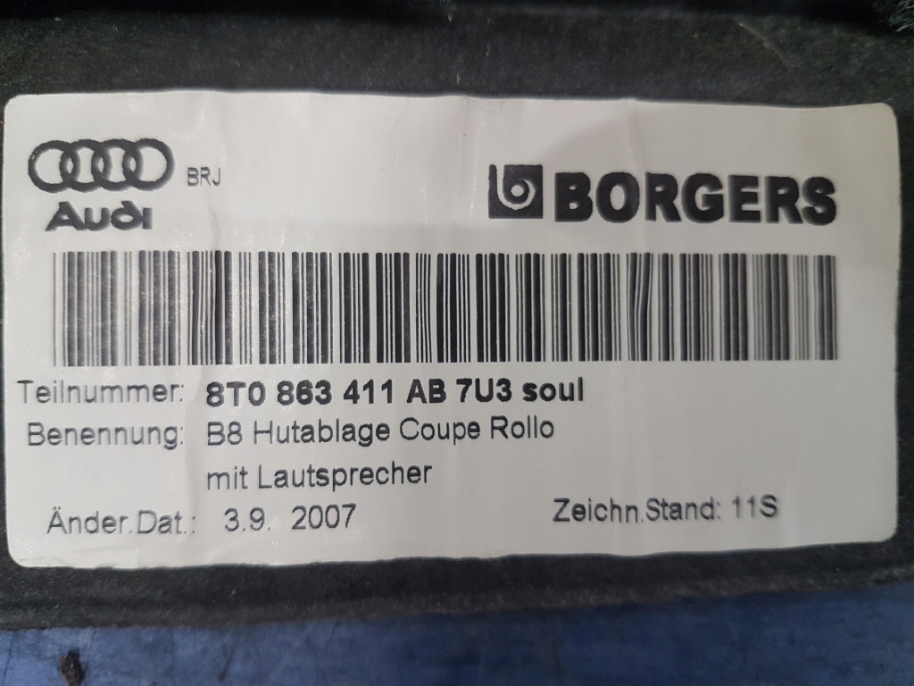 фото №9, Audi a5 8t полиця 8t0863411ab