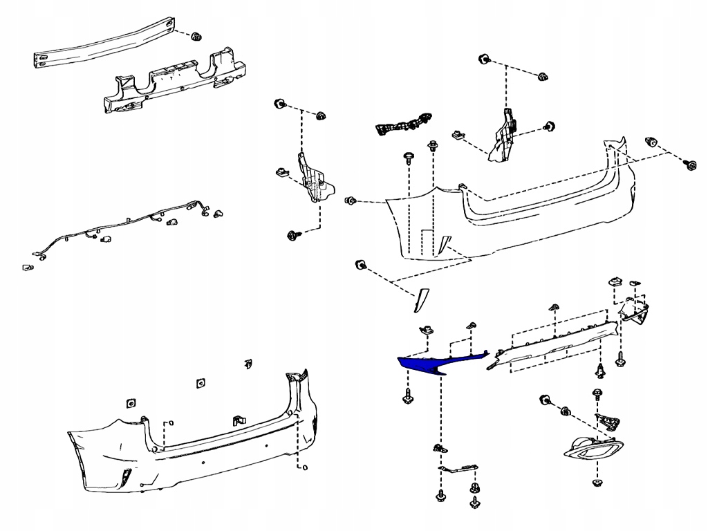 фото №4, Lexus rx 2015-2019 спойлер бампера ліва задня f-sport 5217848010