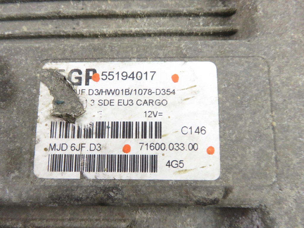 фото №5, Блок керування fiat doblo i mpv 1.3 jtd 16v - 188 a9.000 55194017 7160003300