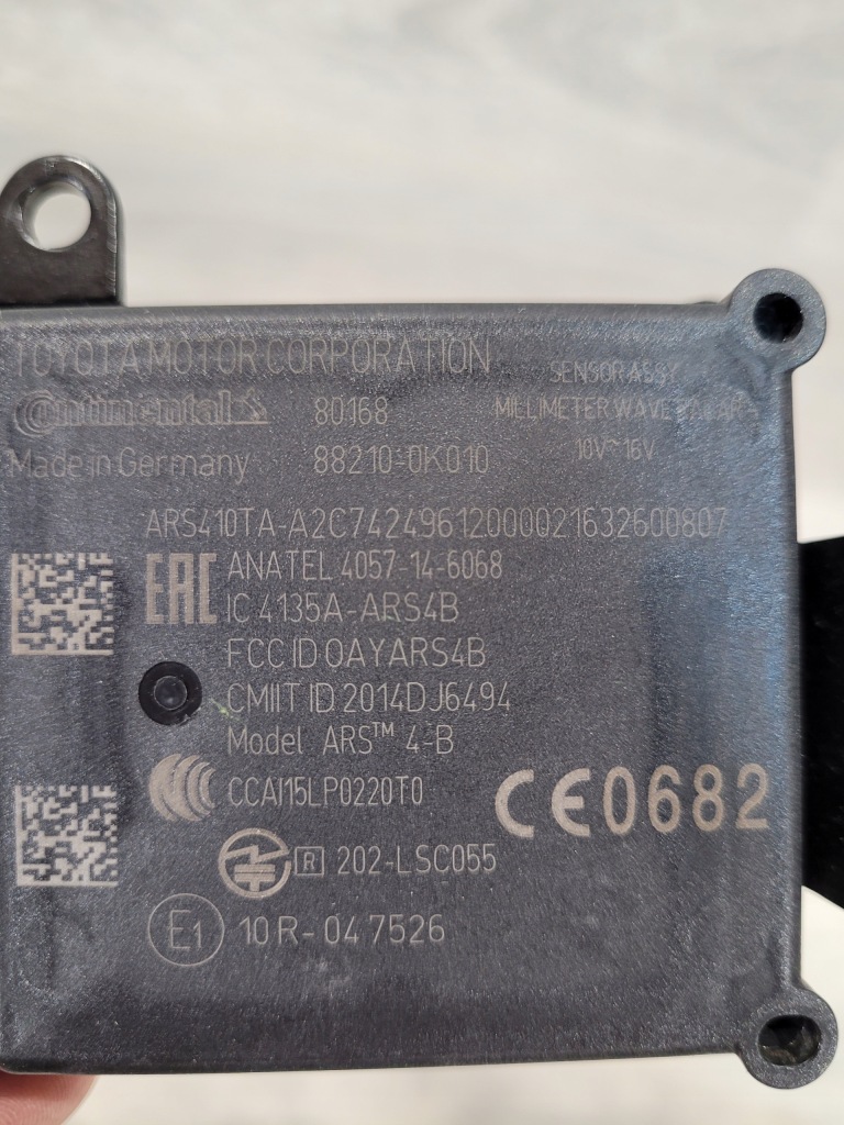 фото №3, Радар датчик distronic toyota hilux 88210-0k010