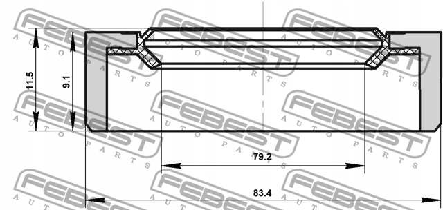 фото №3, Febest 95cdy-81830912x кільце ущільнювальний, ступиця колеса